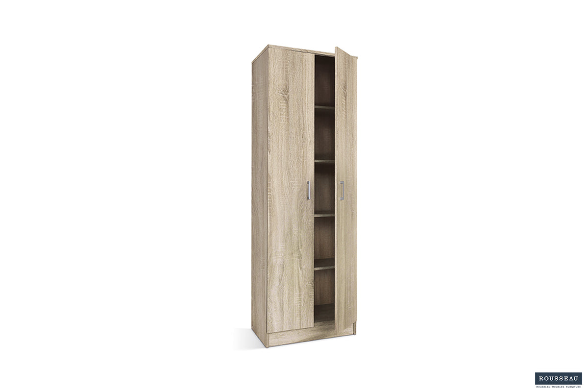 Armoire de rangement Ray 2 portes et 4 étagères Sonoma