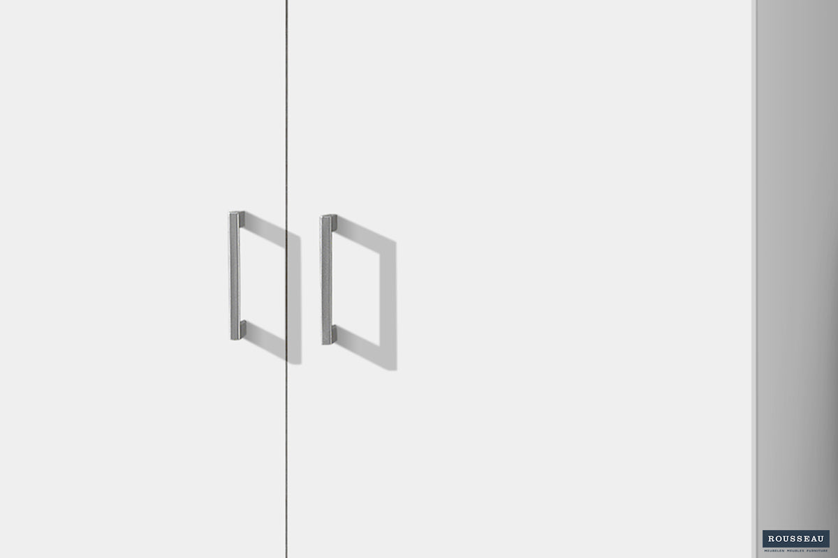 Armoire de rangement Ray 2 portes et 4 étagères Blanc