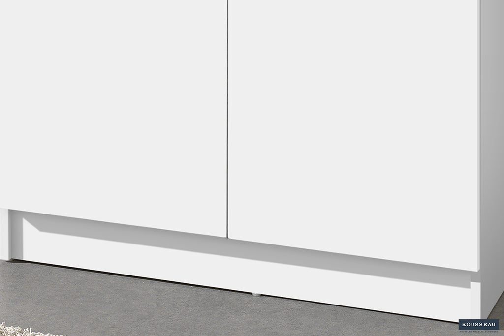 Armoire de rangement Ray 2 portes et 4 étagères Blanc