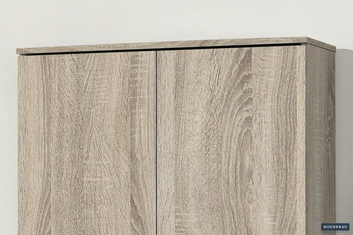 Armoire de rangement Ray 2 portes et 4 étagères Sonoma