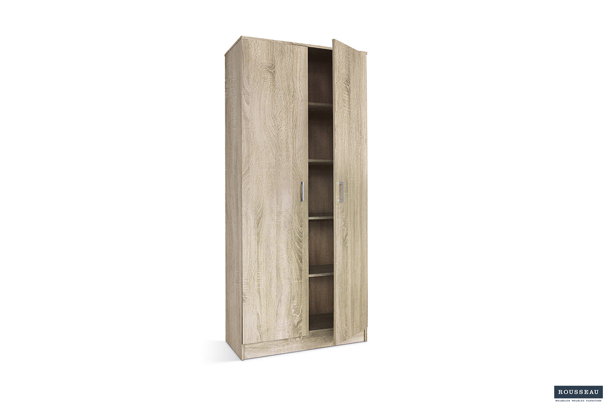 Armoire de rangement Ray 2 portes et 4 étagères Sonoma
