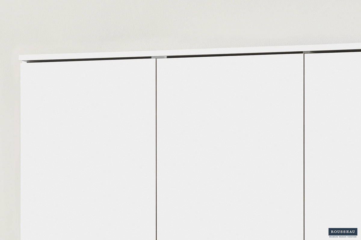 Armoire de rangement Ray 3 portes et 4 étagères Blanc