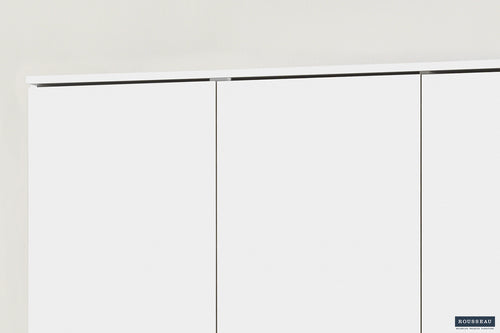 Armoire de rangement Ray 3 portes et 4 étagères Blanc