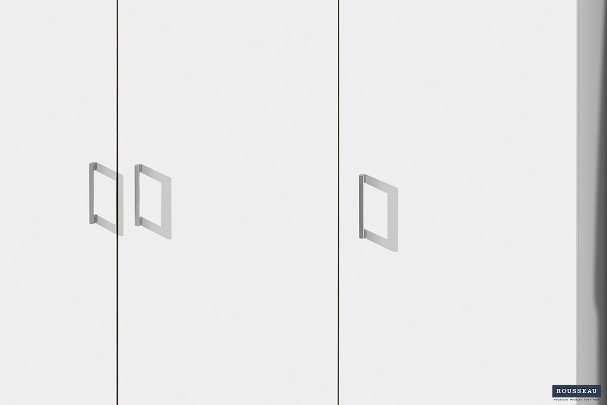 Armoire de rangement Ray 3 portes et 4 étagères Blanc