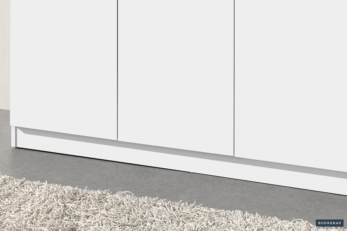 Armoire de rangement Ray 3 portes et 4 étagères Blanc