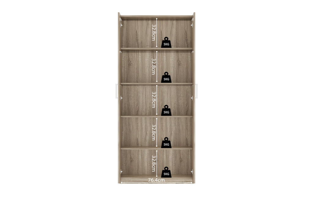 Armoire de rangement Mike 80 cm 2 portes