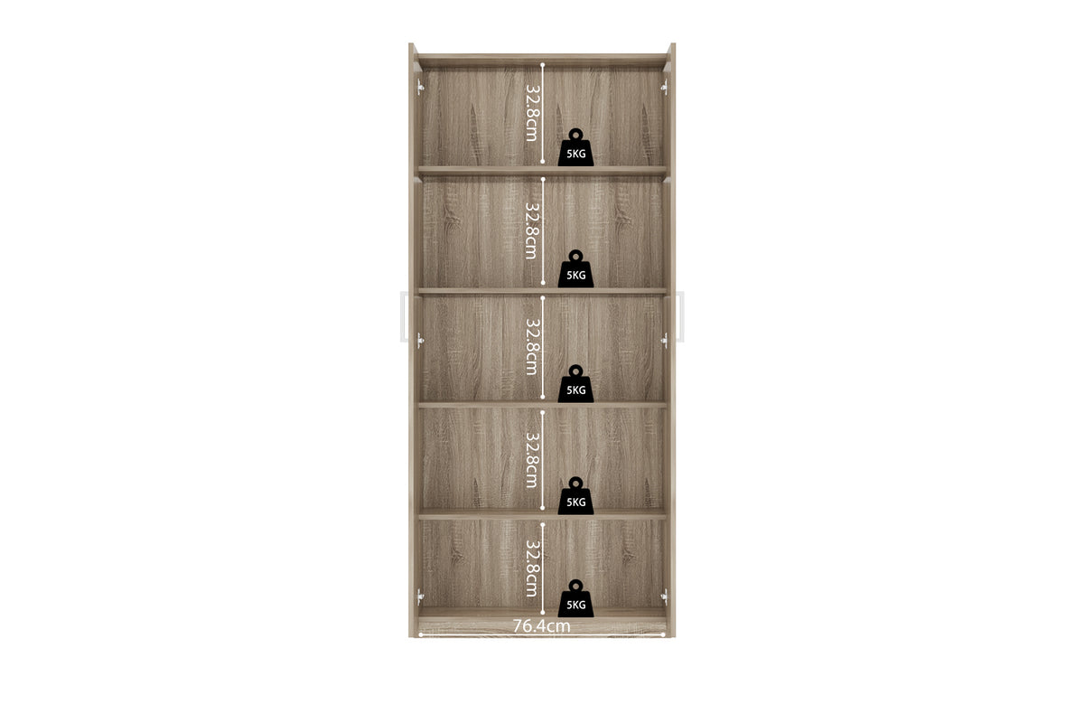 Armoire de rangement Mike 80 cm 2 portes