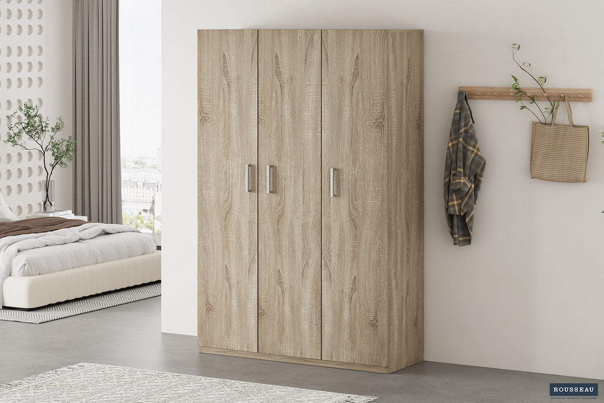 Armoire de rangement Mike 120 cm 3 portes