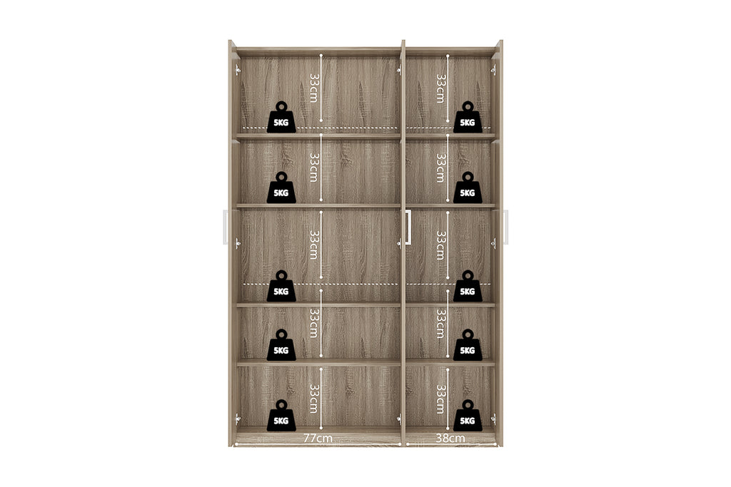 Armoire de rangement Mike 120 cm 3 portes