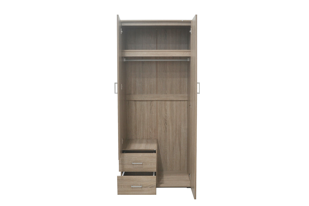 Armoire Marc 2 portes avec miroir Sonoma