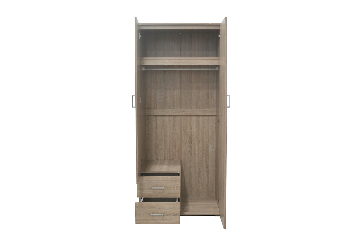 Armoire Marc 2 portes avec miroir Sonoma
