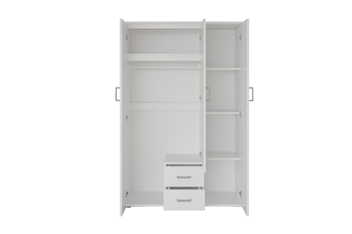 Armoire Marc 3 portes avec miroir Blanc