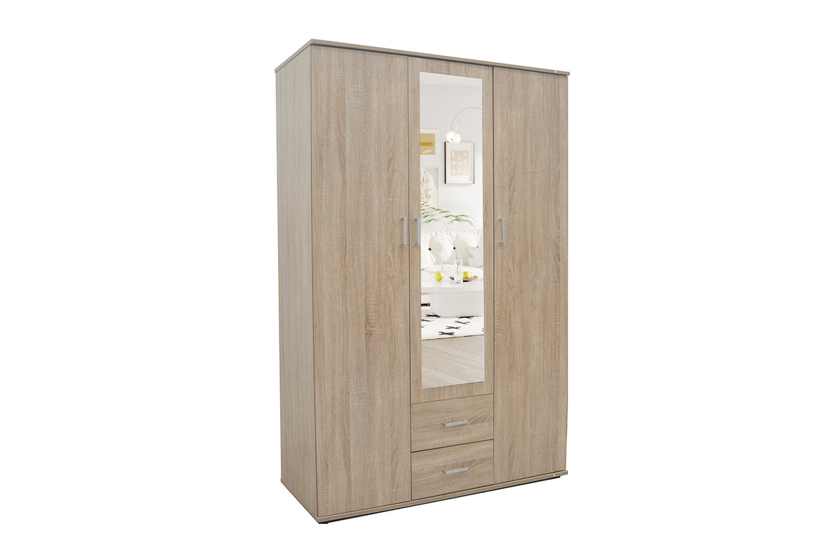 Armoire Marc 3 portes avec miroir Sonoma