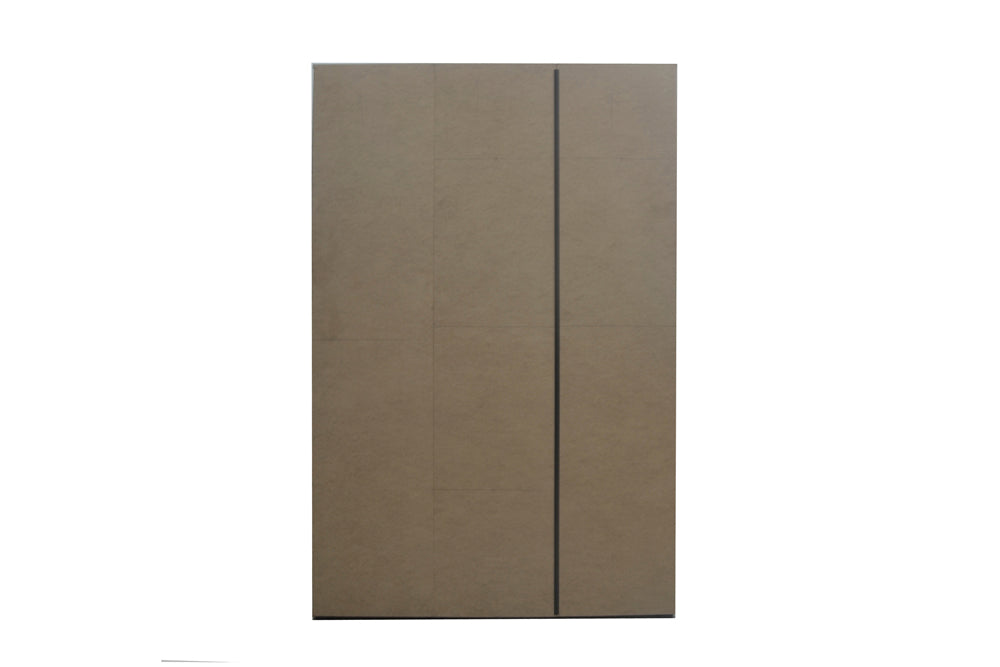 Armoire Marc 3 portes avec miroir Gris foncé