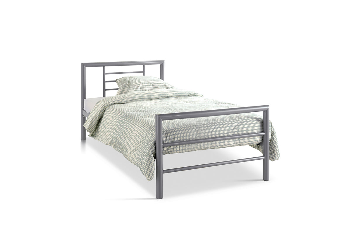Lit Sandro 90x200 avec sommier Gris