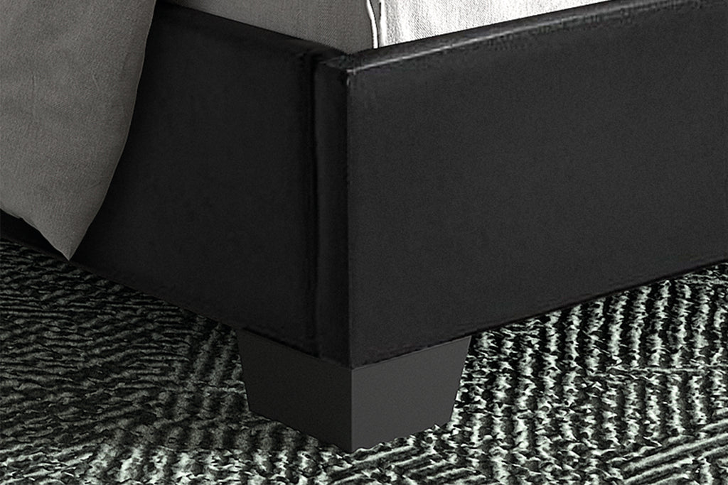 Lit Roma 160x200 avec sommier similicuir Noir