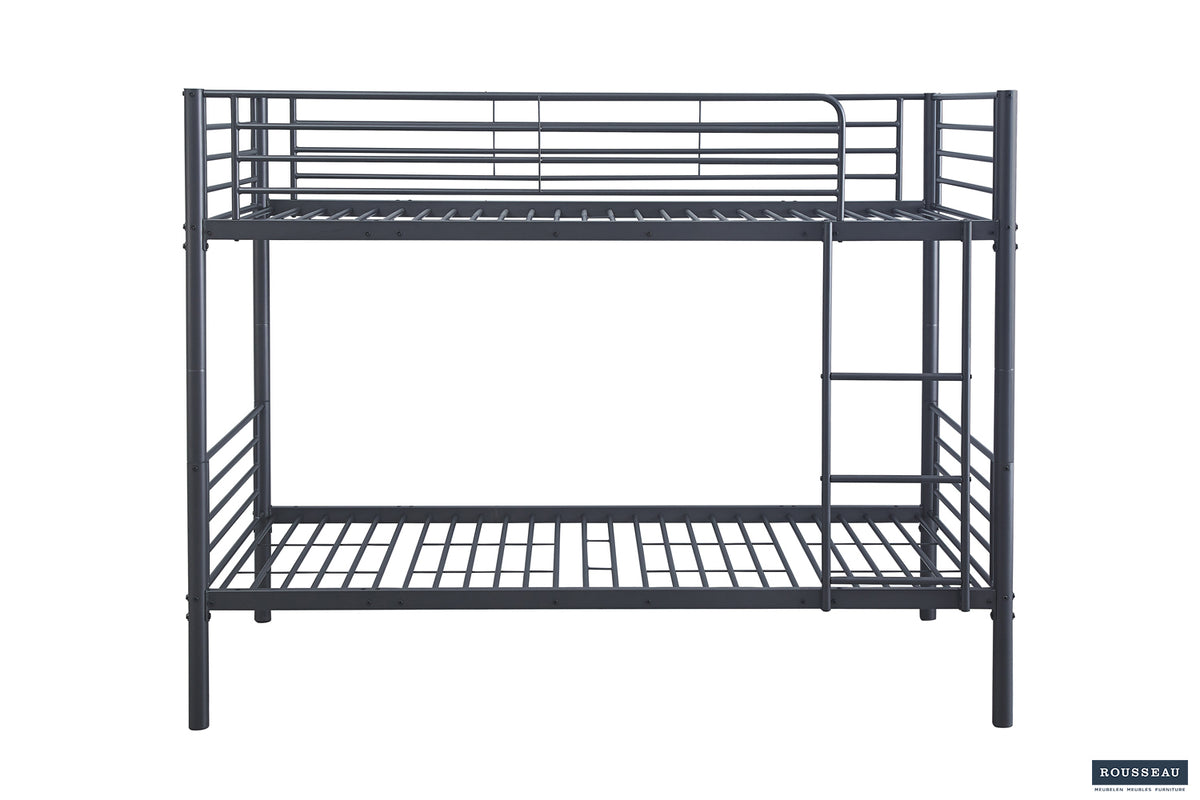 Lit superposé Sammy 90x200 Divisible Métal Gris foncé