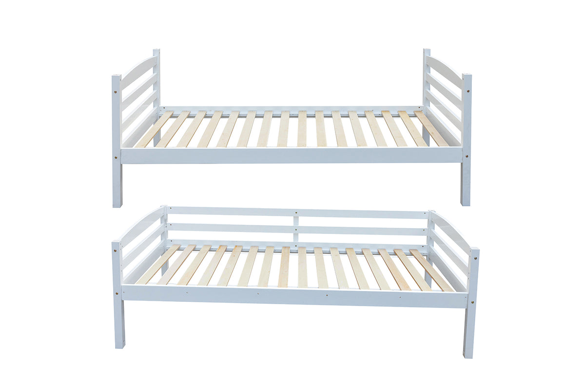 Lit superposé Roy 90x200 Divisible Blanc