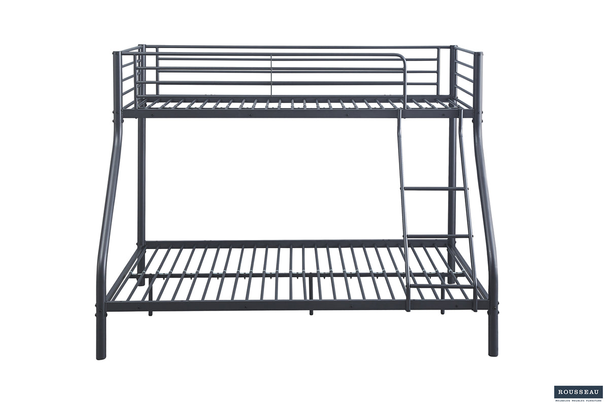 Lit superposé Trio métal 140/90x200 Gris foncé