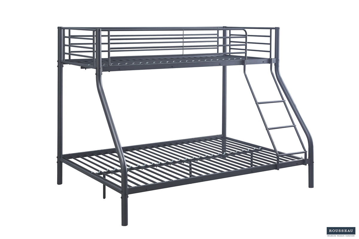 Lit superposé Trio métal 140/90x200 Gris foncé