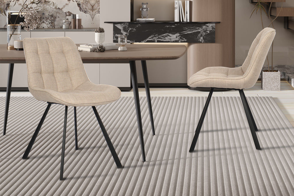 Chaise Ariba Ote Tissu Montego 178 Beige/Gris clair
