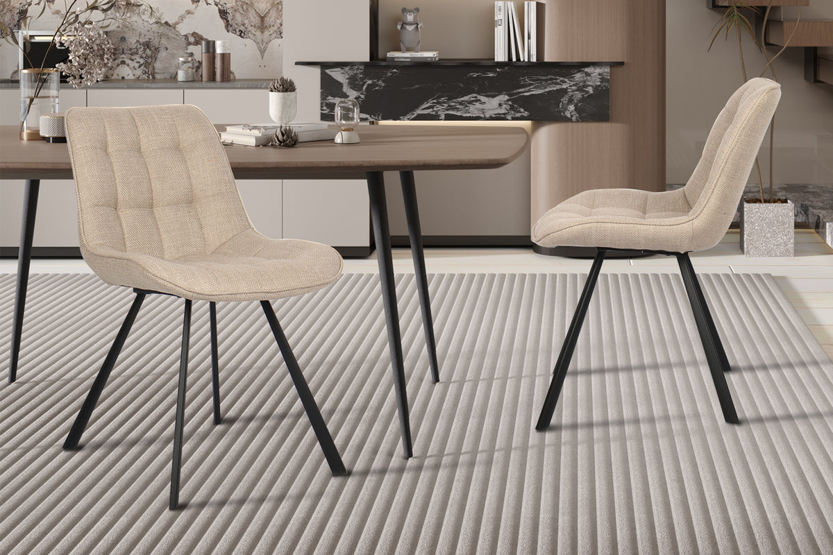 Chaise Ariba Ote Tissu Montego 178 Beige/Gris clair