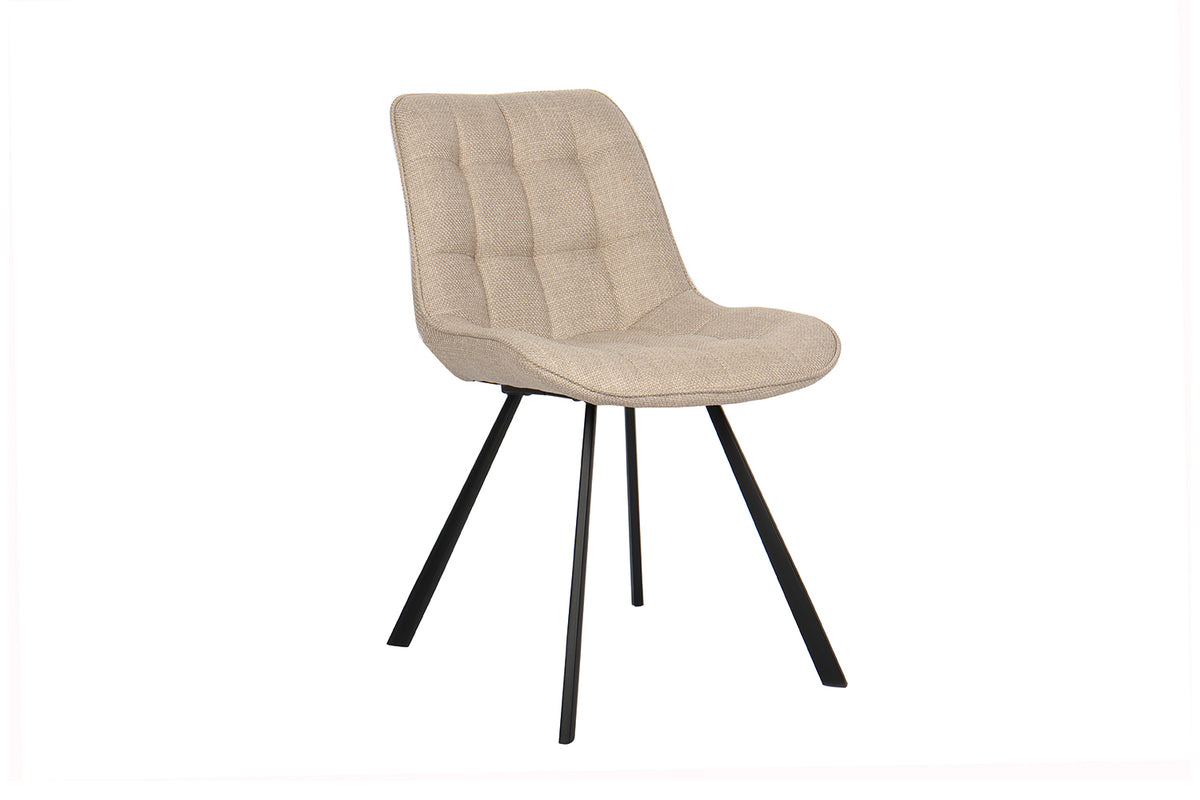 Chaise Ariba Tissu Beige/Gris clair