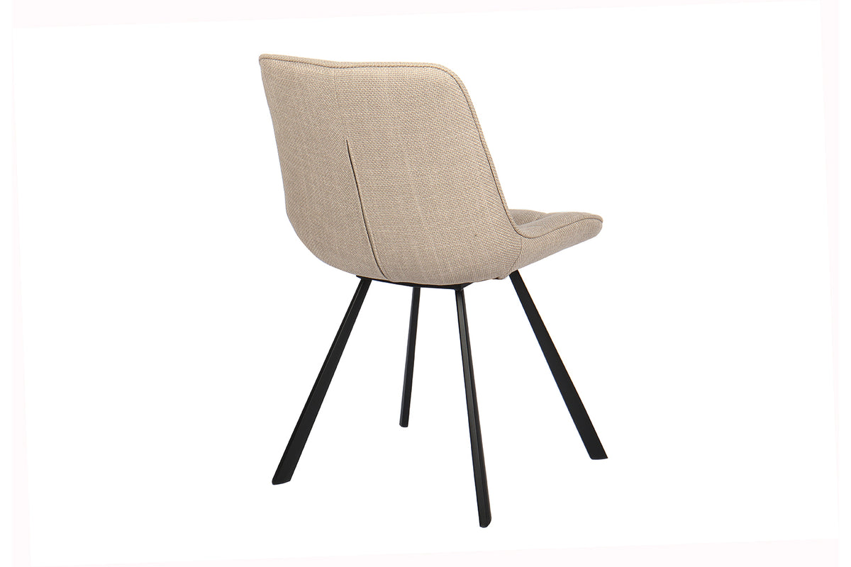Chaise Ariba Tissu Beige/Gris clair