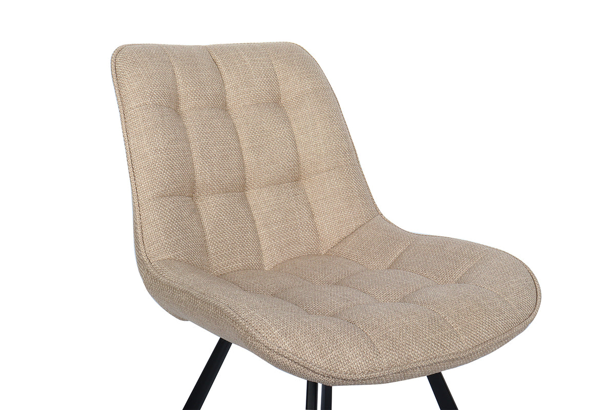 Chaise Ariba Tissu Beige/Gris clair