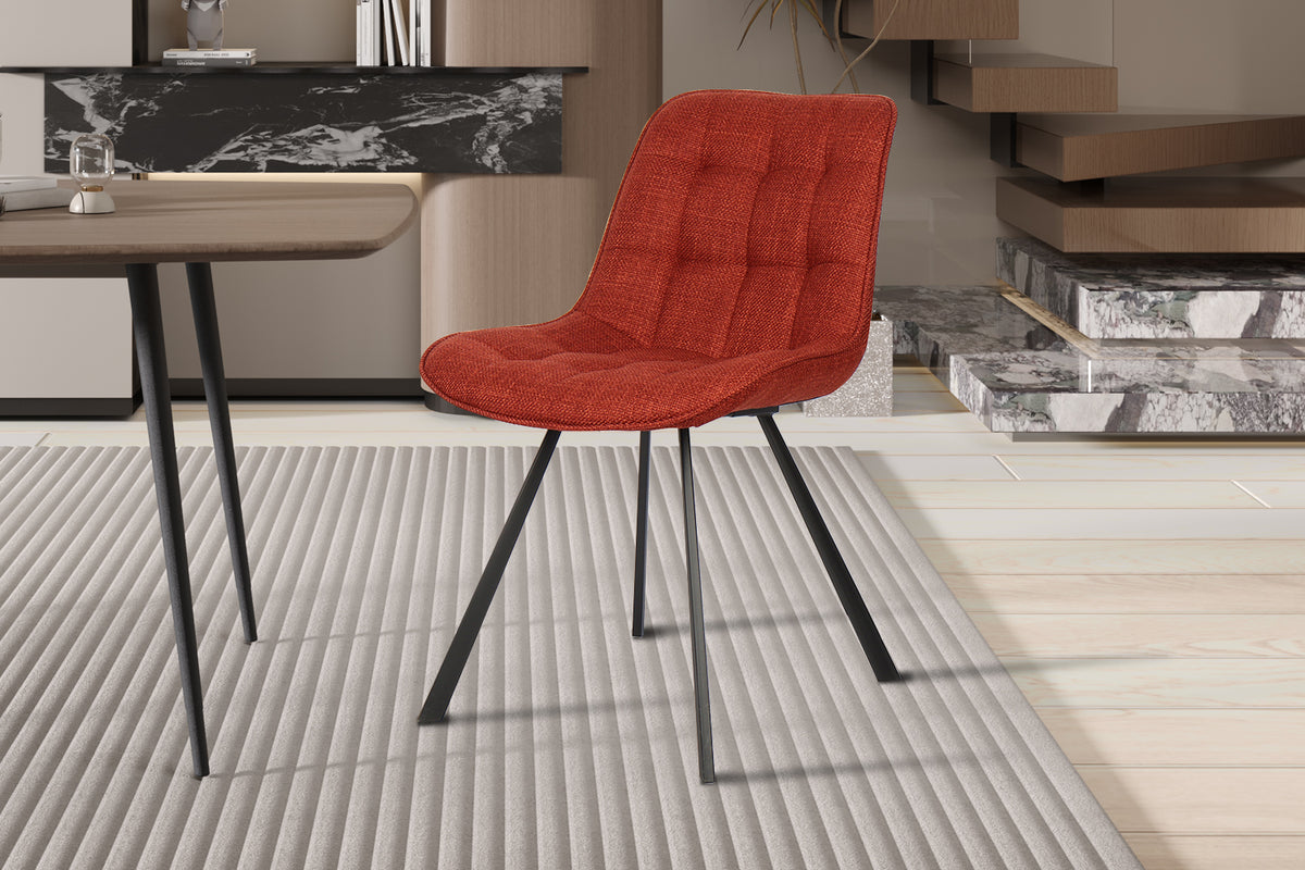 Chaise Ariba Tissu Rouge