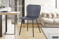 Chaise Susan PU Gris foncé