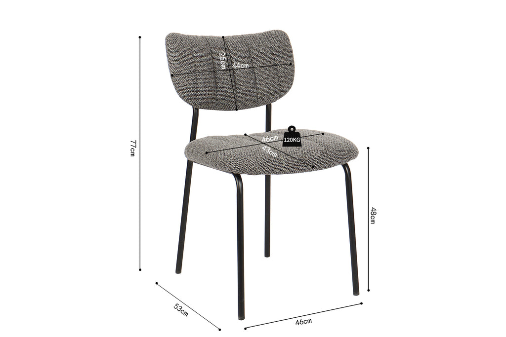 Chaise Antura Tissu Gris foncé