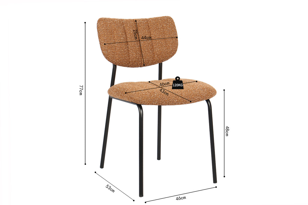 Chaise Antura Tissu Orange