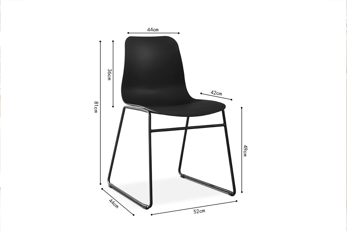 Chaise Marie polypropylène Noir
