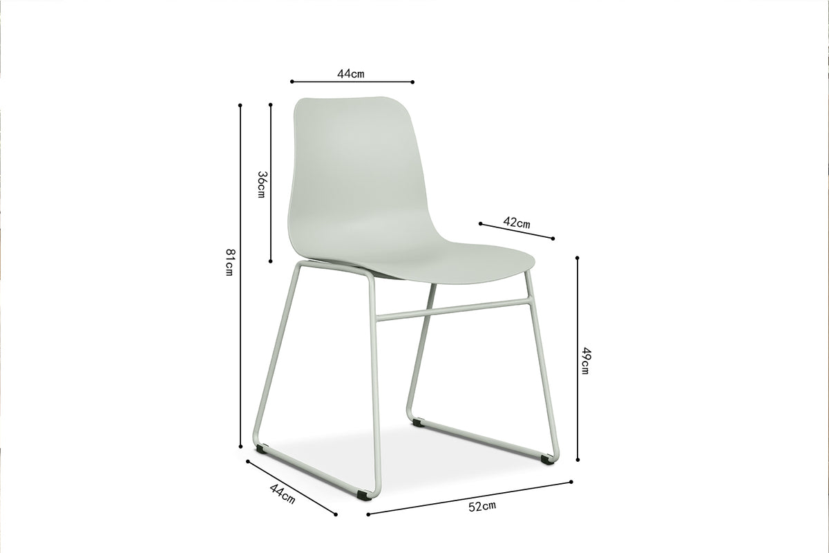 Chaise Marie polypropylène Gris-Vert