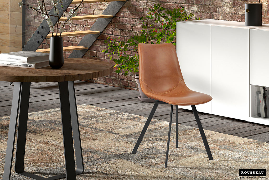 Chaise Oslo PU Cognac
