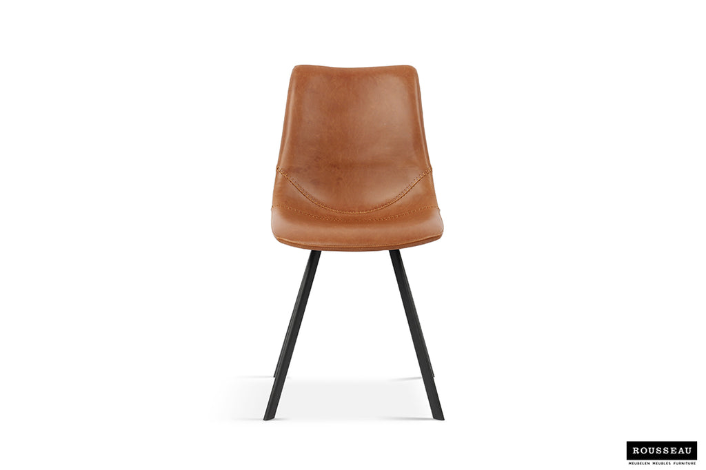 Chaise Oslo similicuir Cognac