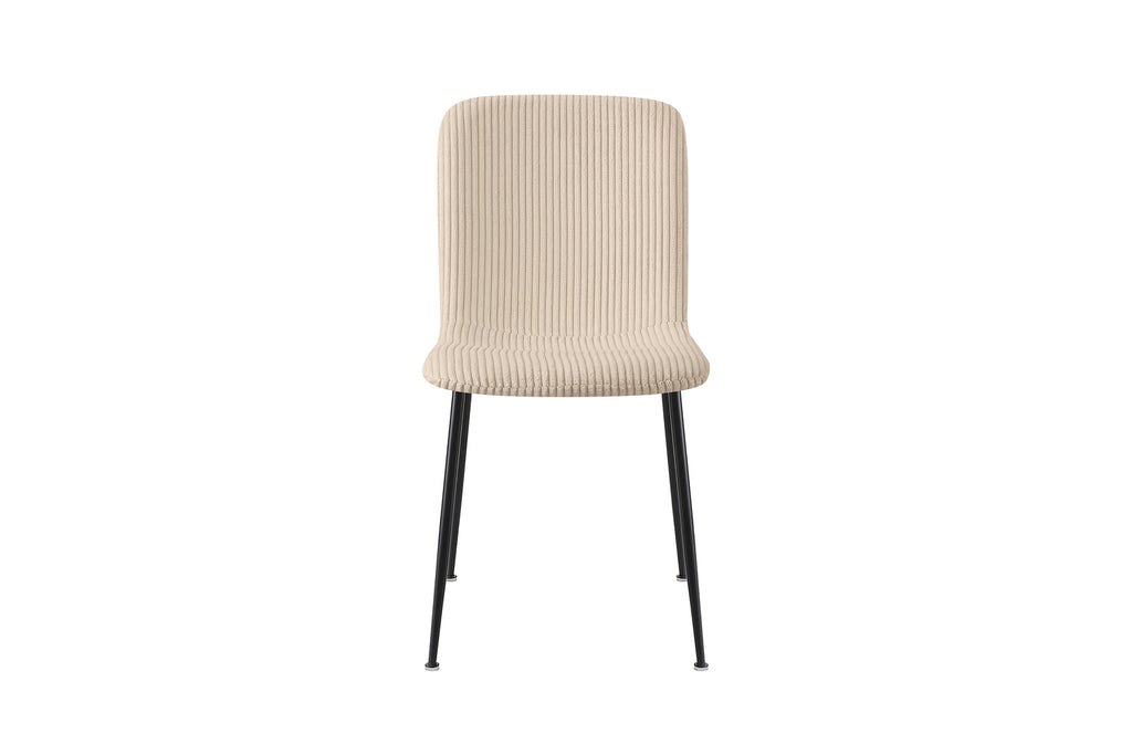Chaise Alice velours côtelé Beige