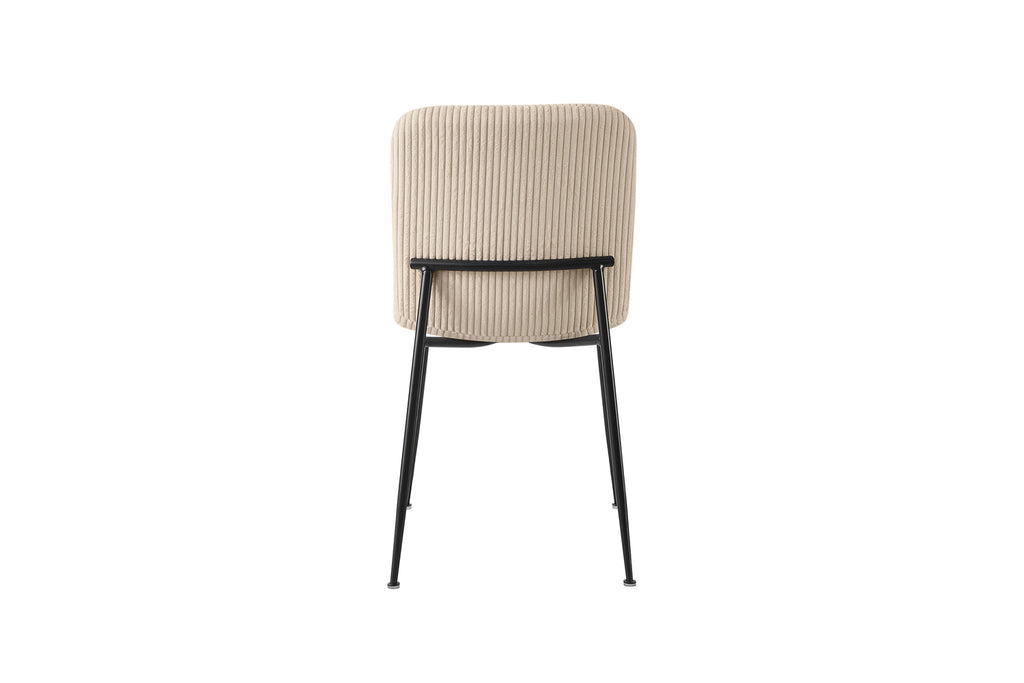 Chaise Alice velours côtelé Beige