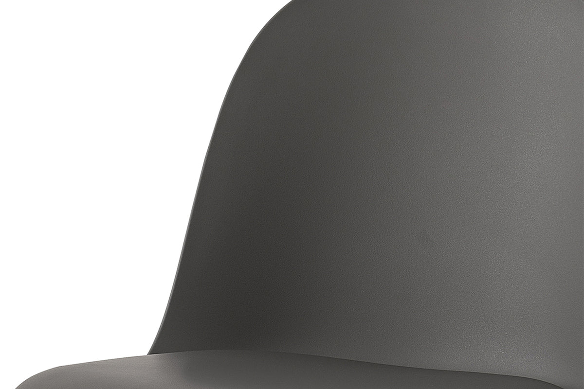 Chaise Jasmin Assise polypropylène Coussin similicuir Gris