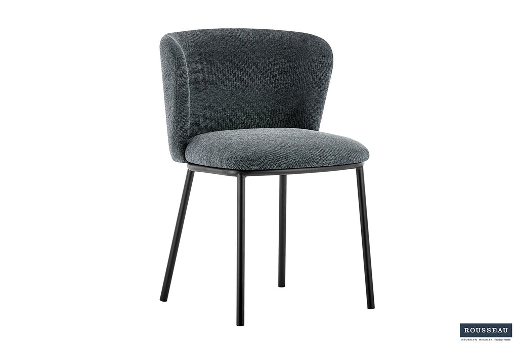 Chaise Arthur Tissu Gris foncé