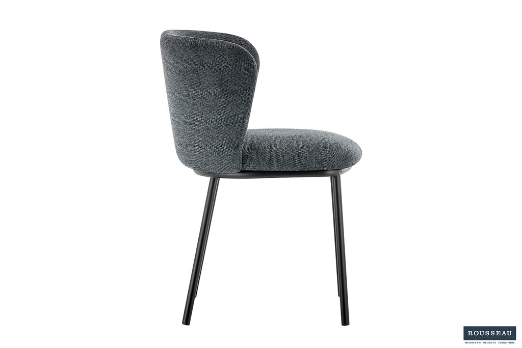 Chaise Arthur Tissu Gris foncé