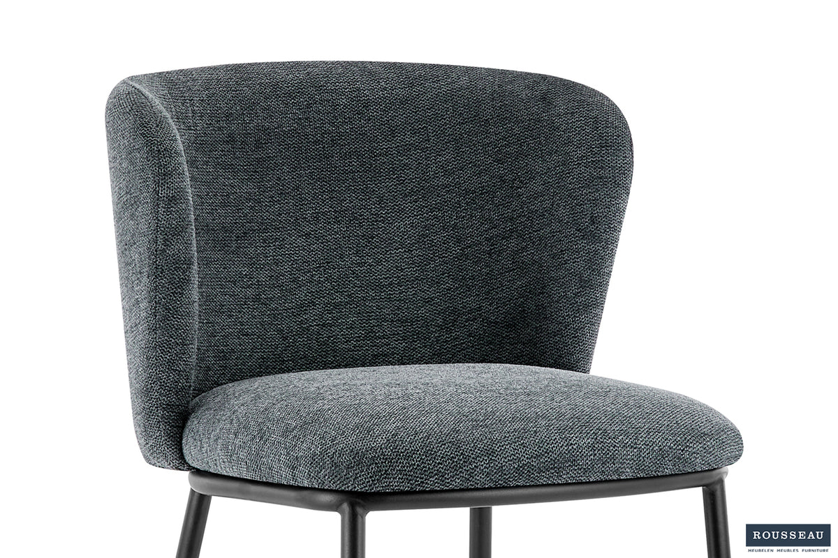 Chaise Arthur Tissu Gris foncé