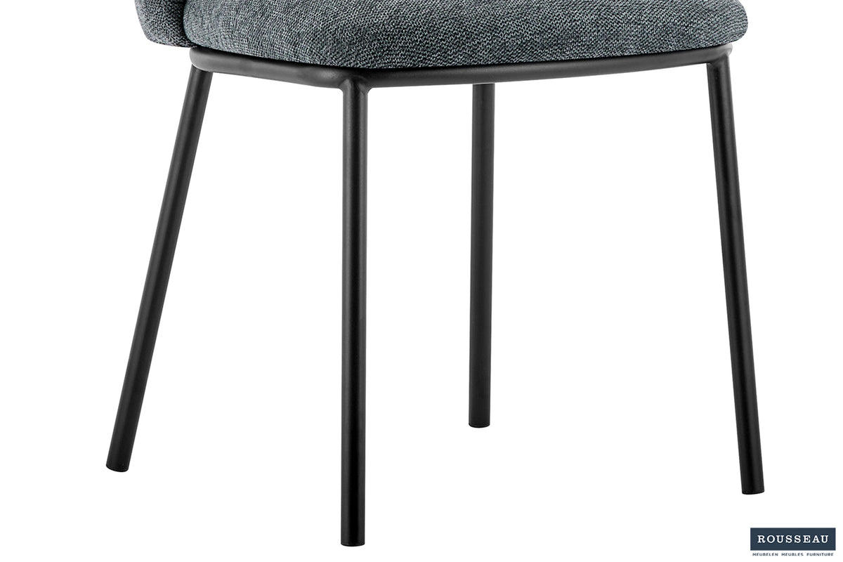 Chaise Arthur Tissu Gris foncé