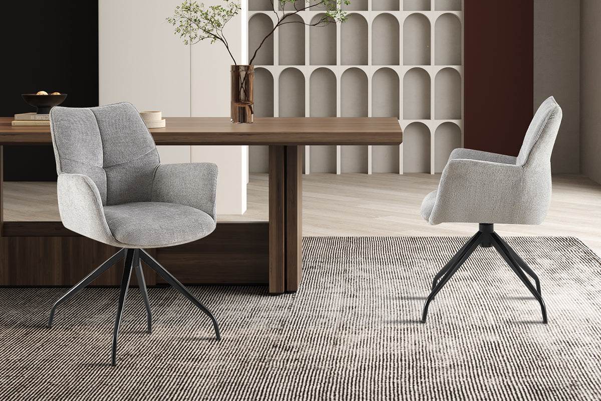 Chaise Lamor Pivotant à 0 Tissu Davis Perfect Harmony 85 Gris