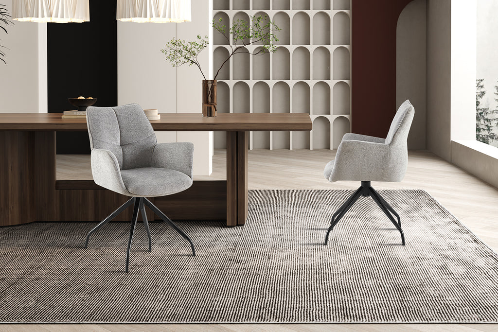 Chaise Lamor pivotante Tissu Gris