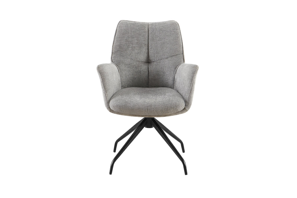 Chaise Lamor pivotante Tissu Gris