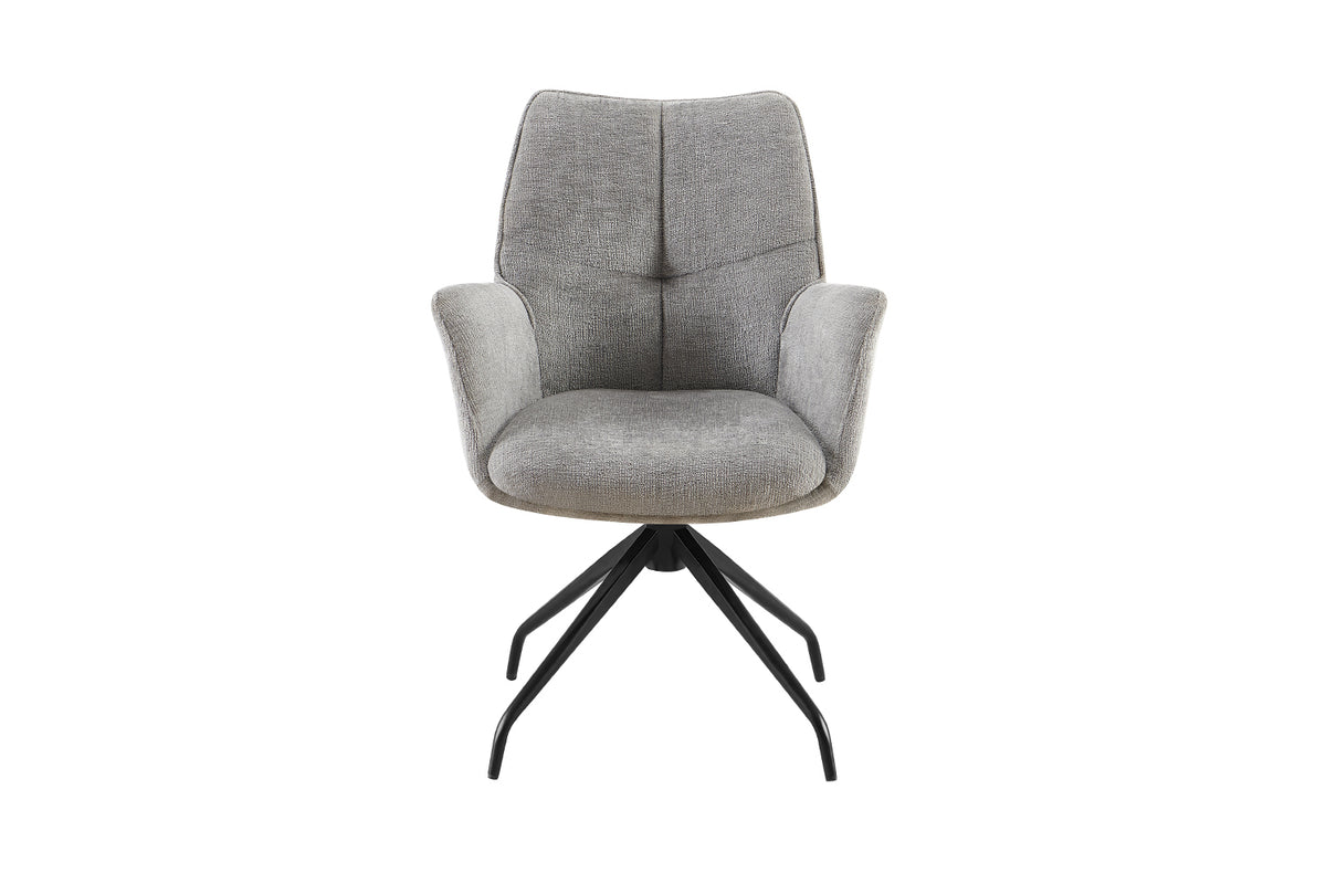 Chaise Lamor pivotante Tissu Gris