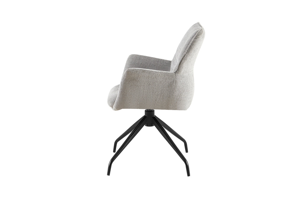 Chaise Lamor pivotante Tissu Gris