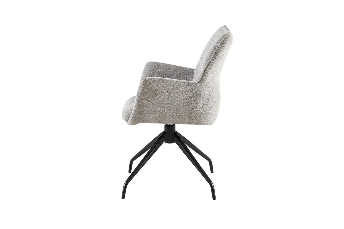 Chaise Lamor pivotante Tissu Gris